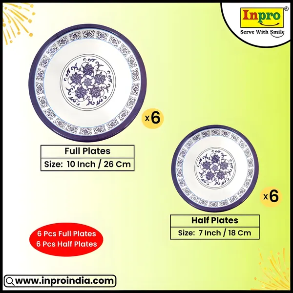 Multicolor_12-Pcs_(6_Full_Plate_&_6_Half_Plate)_Melamine_Dinner_Plates_-_Perfect_Plates_Set_For_Your_Home