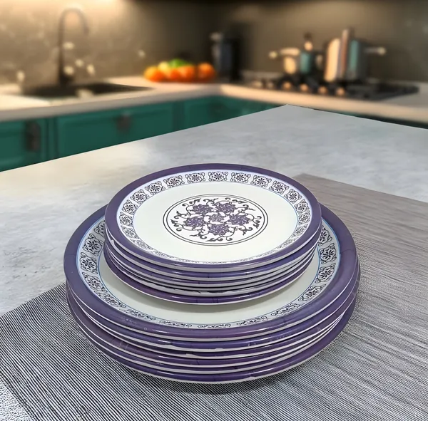 Multicolor_12-Pcs_(6_Full_Plate_&_6_Half_Plate)_Melamine_Dinner_Plates_-_Perfect_Plates_Set_For_Your_Home