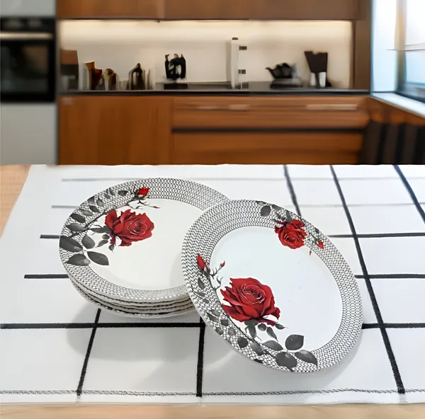 Multicolor_6-Piece_Melamine_Round_Serving_Half_Plates_Set_-_Perfect_For_Snacks,_Meals_And_Entertaining