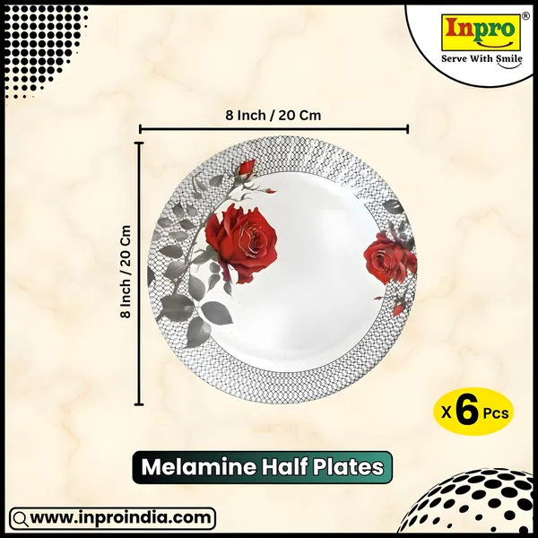 Multicolor_6-Piece_Melamine_Round_Serving_Half_Plates_Set_-_Perfect_For_Snacks,_Meals_And_Entertaining