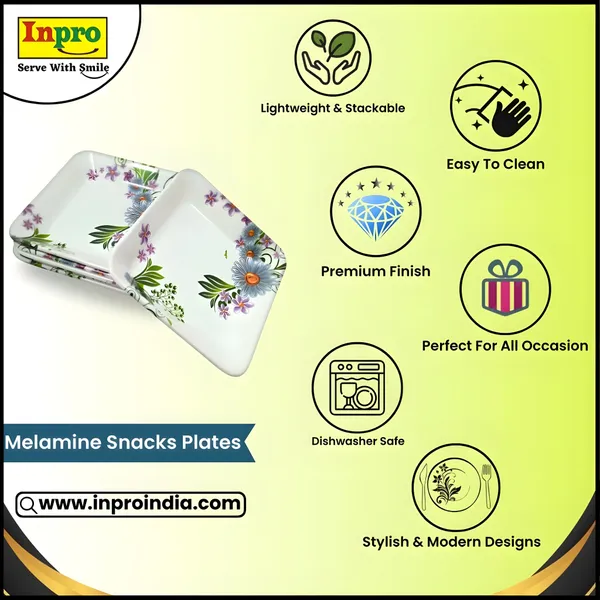 Multicolor_Melamine_Small_Square_Plate_Set_Of_6_-_Lightweight,_Long-Lasting_&_Dishwasher_Safe