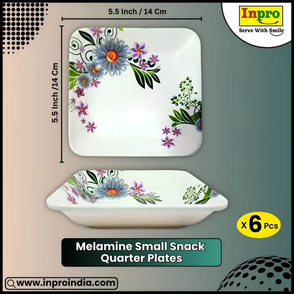 Multicolor_Melamine_Small_Square_Plate_Set_Of_6_-_Lightweight,_Long-Lasting_&_Dishwasher_Safe