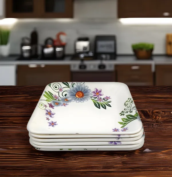 Multicolor_Melamine_Small_Square_Plate_Set_Of_6_-_Lightweight,_Long-Lasting_&_Dishwasher_Safe