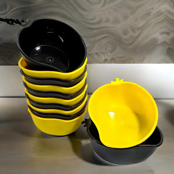 Multicolor_Unbreakable_Plastic_Mango_Shape_Bowls_Set_Of_12_(6_Yellow_&_6_Black)_Lightweight_And_Durable