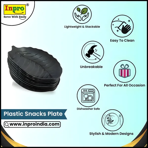 Black_Stylish_Leaf_Shape_Plastic_Snacks_Platter_Set_Of_12_In_Black_Color_-_Perfect_For_Kitchen