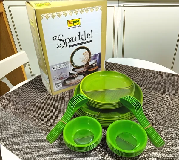 Green_36_Pcs_Melamine_Dinner_Set_Contains_6_Full_Plates,_6_Half_Plates,_12_Bowls_And_12_Spoons_|_Elegant,_Long-Lasting,_Durable,_Stylish,_Complete_Family_Dinnerware