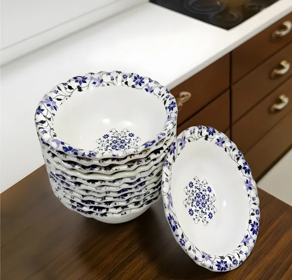 Multicolor_Melamine_Round_Vegetable_Bowls_Set_Of_12_-_Perfect_For_Kitchen_&_Easy_To_Clean