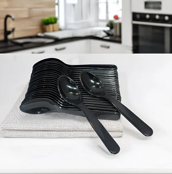 Black_Melamine_Black_Eating_Spoons_Set_Of_24_|_Daily_Use,_Lightweight_&_Durable_Perfect_For_Kitchen