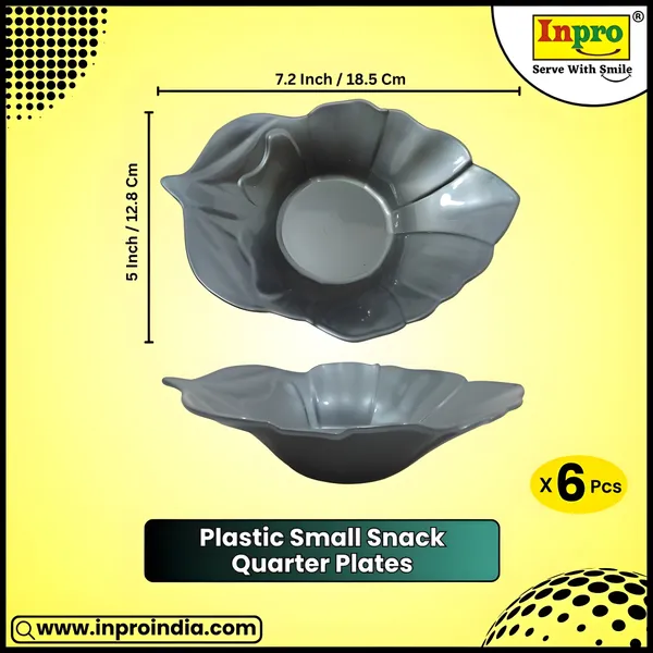 Grey_Plastic_Snacks_Platters_Set_Of_6_In_Grey_Color-Perfect_For_Kitchen_Utensils_&_Serving_Snacks