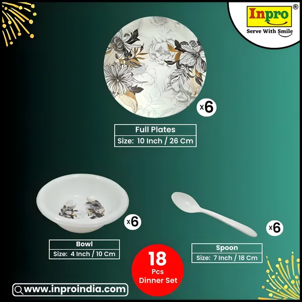 Multicolor_Modern_Design_Melamine_18_Pcs_Dinner_Set_Contains_6_Full_Plates,_6_Bowls_And_6_Spoons_|_Durable,_Stylish_Dinnerware_For_Home