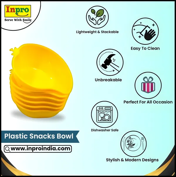 Yellow_Plastic_Mango_Snacks_Bowls_Set_Of_12_In_Yellow_Color_-_Stylish_And_Ideal_For_Daily_Use
