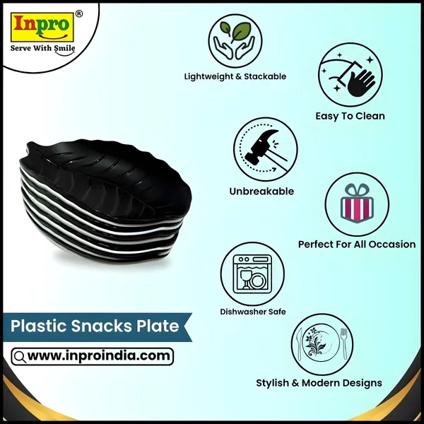 Multicolor_(Pack_Of_12)_Plastic_Snacks_Platters_In_White_&_Black_Color-Perfect_For_Serving_Snacks
