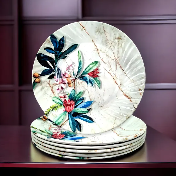 Multicolor_Serve_Snacks_In_Style_With_Melamine_Half_Plates_Set_Of_6_-_Perfect_For_Kitchen_And_Dining