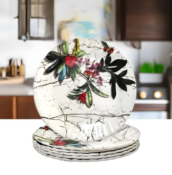 Multicolor_Serve_Snacks_In_Style_With_Melamine_Half_Plates_Set_Of_6_-_Perfect_For_Kitchen_And_Dining