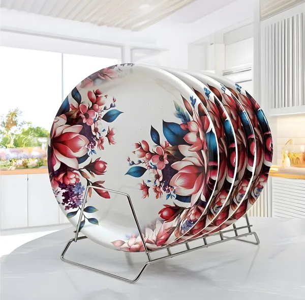 Multicolor_Elegance_With_Our_4-Piece_Melamine_Round_Dinner_Plate_-_The_Perfect_Plates_Set_For_Your_Home