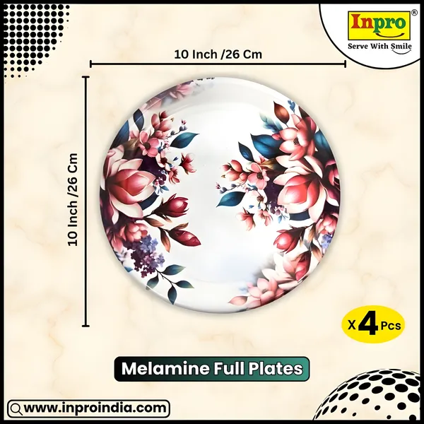 Multicolor_Elegance_With_Our_4-Piece_Melamine_Round_Dinner_Plate_-_The_Perfect_Plates_Set_For_Your_Home