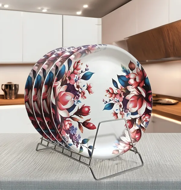 Multicolor_Elegance_With_Our_4-Piece_Melamine_Round_Dinner_Plate_-_The_Perfect_Plates_Set_For_Your_Home