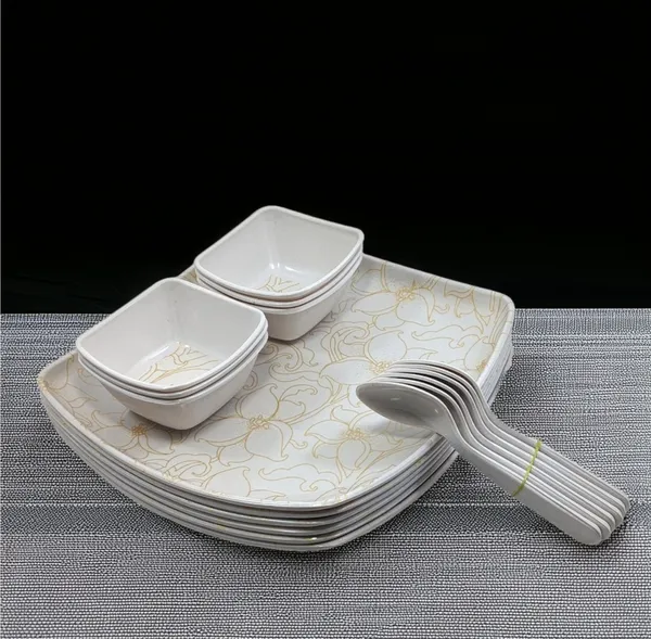 Inpro_Designer_Melamine_Dinner_Set_(Pack_of_18_Pcs)_for_Kitchen_&_Dining|_Long-Lasting_Dinnerware_Set�Contains_6_Full_Dinner_Plate,_6_bowls,_6_Spoons