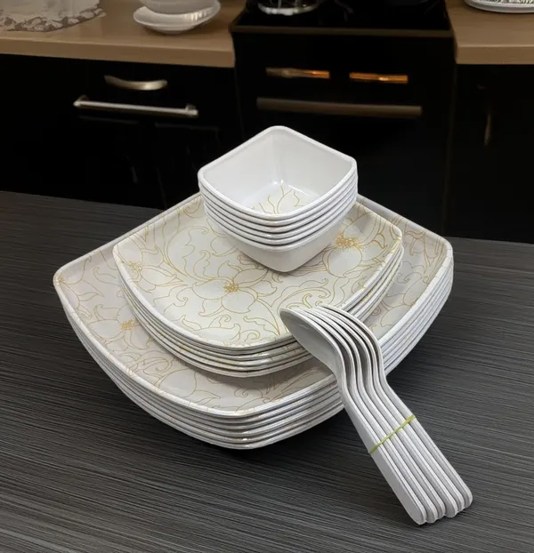 Inpro_Melamine_Dinner_Set_(Pack_of_24_Pcs)|_Lightweight_Dinnerware_for_Daily_Use_Contains_6_Full_Dinner_Plate,_6_Half_Plates,_6_bowls,_6_Spoons.