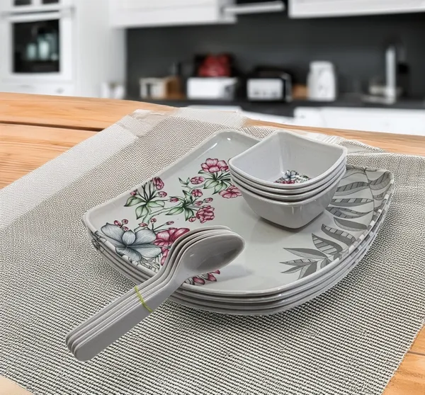 Inpro_Melamine_Dinner_Set_for_Home_&_Hotel_(Pack_of_12_Pcs)|_Strong,_&_Stylish_Dinnerware_Contains_4_Full_Dinner_Plate,_4_bowls,_4_Spoons