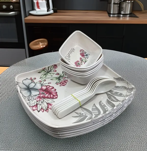 Inpro_Designer_Melamine_Dinner_Set_(Pack_of_18_Pcs)_for_Kitchen_&_Dining|_Long-Lasting_Dinnerware_Set�Contains_6_Full_Dinner_Plate,_6_bowls,_6_Spoons