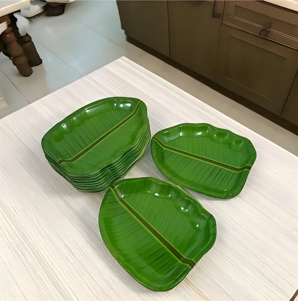 Green_Designer_Melamine_Small_Snacks_Platters_Set_Of_12_-_Perfect_For_Dining,_Serving_Snacks_And_Meals