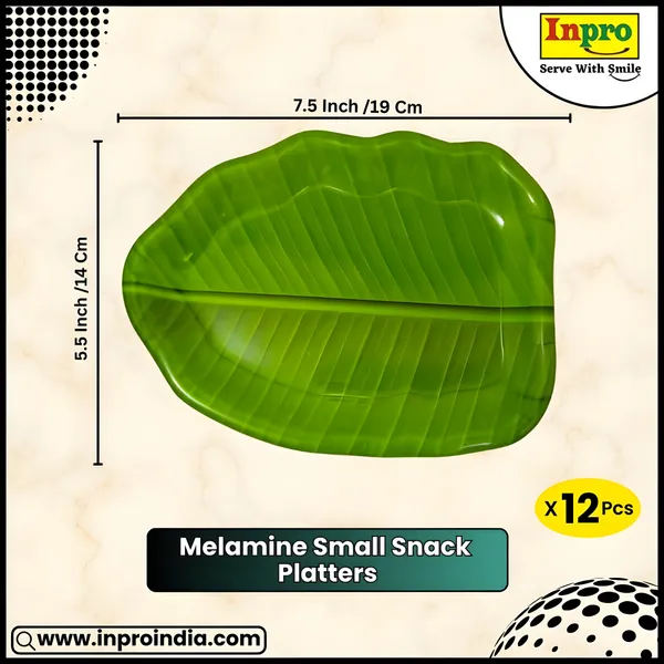 Green_Designer_Melamine_Small_Snacks_Platters_Set_Of_12_-_Perfect_For_Dining,_Serving_Snacks_And_Meals