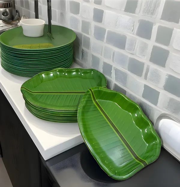Green_Designer_Melamine_Small_Snacks_Platters_Set_Of_12_-_Perfect_For_Dining,_Serving_Snacks_And_Meals