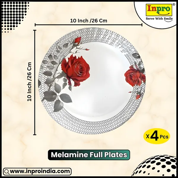 Multicolor_4-Piece_Melamine_Round_Dinner_Plate_Set_-_Perfect_Dinner_Plates_Set_For_Snacks_And_More
