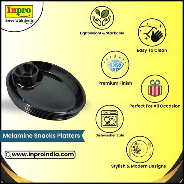 Black_Oval_Shape_Melamine_Serving_Snacks_Section_Platters_Set_Of_6_-_Perfect_For_Dinner_&_Serving_Snacks