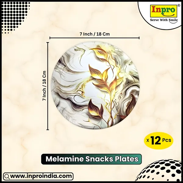 Multicolor_Set_Of_12_Melamine_Round_Small_Snack_Quarter_Plates-Perfect_Addition_To_Your_Kitchen_Utensils