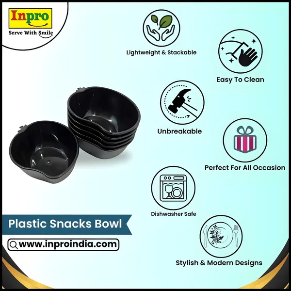 Multicolor_Plastic_Mango_Snacks_Bowls_Set_Of_12_(6_Green_&_6_Black)_Perfect_For_Serving_Snacks_And_More