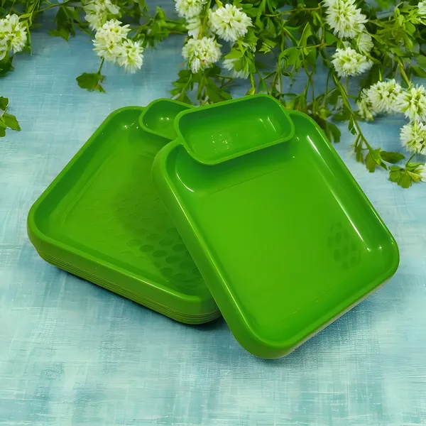 Green_Stylish_Plastic_Snacks_Platter_Set_Of_6_-_Perfect_Addition_To_Your_Kitchen_Utensils