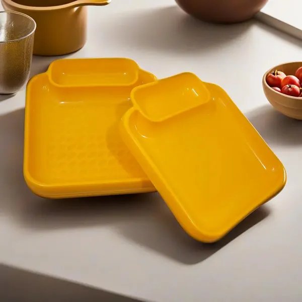 Yellow_Section_Plastic_Snacks_Platters_Set_Of_6_In_Yellow_Color_-_Perfect_For_Serving_Snacks