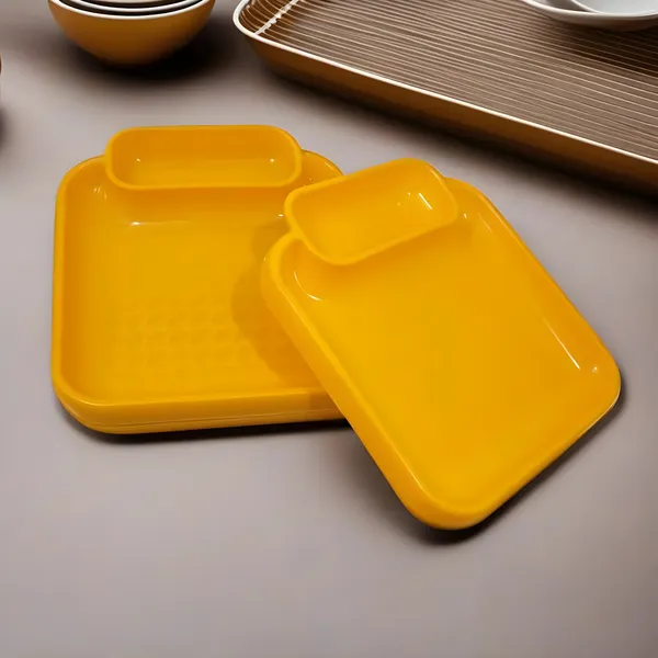 Yellow_Section_Plastic_Snacks_Platters_Set_Of_6_In_Yellow_Color_-_Perfect_For_Serving_Snacks