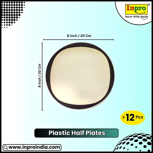Inpro_Plastic_Unbreakable_Half_Plates_–_Pack_of_12_|_Lightweight_Snack_&_Starter_Plates