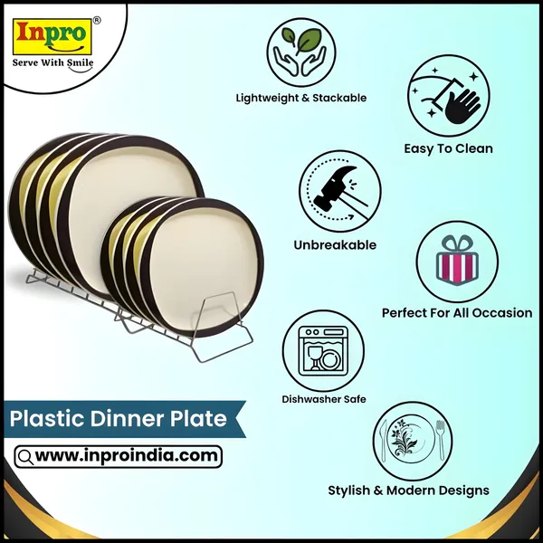 Inpro_Unbreakable_Plastic_6_Dinner_Plate_&_6_Half_Plate_Set_–Plastic_Dinnerware_Plate_Combo