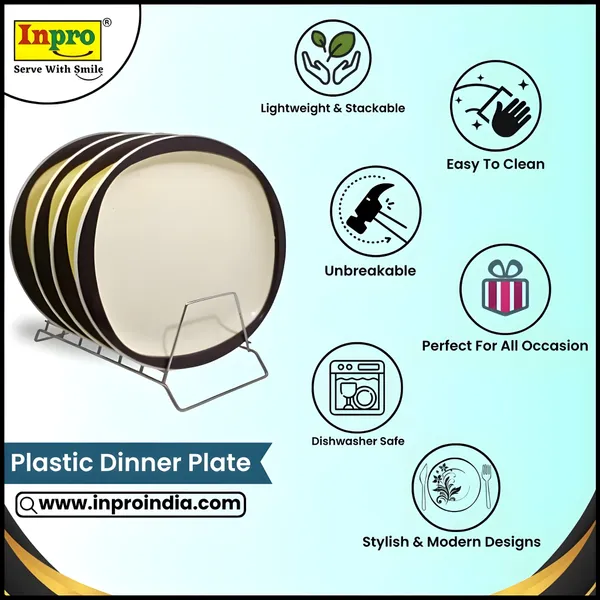 Inpro_Unbreakable_Plastic_Dinner_Full_Plates_–_4_Pcs_|_Stylish,_Strong_&_Reusable_Tableware