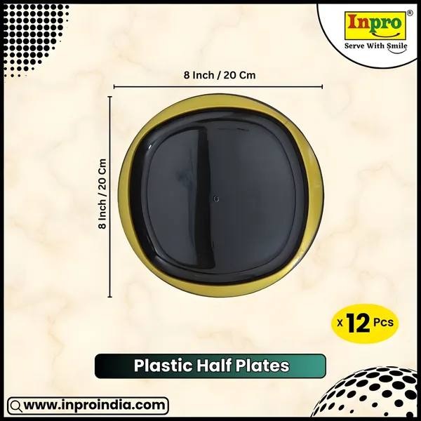 Inpro_Unbreakable_Plastic_Quarter_Half_Plates_–_Pack_of_12_|_Ideal_for_Snacks_&_Kids_Meals