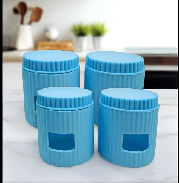 Inpro_(Pack_Of_4)_Multipurpose_Glass_Storage_Jar_with_Durable_Plastic_Outer_Body_and_Airtight_Lid_–_Ideal_for_Kitchen,Dry_Fruit_Serving_&_Travel