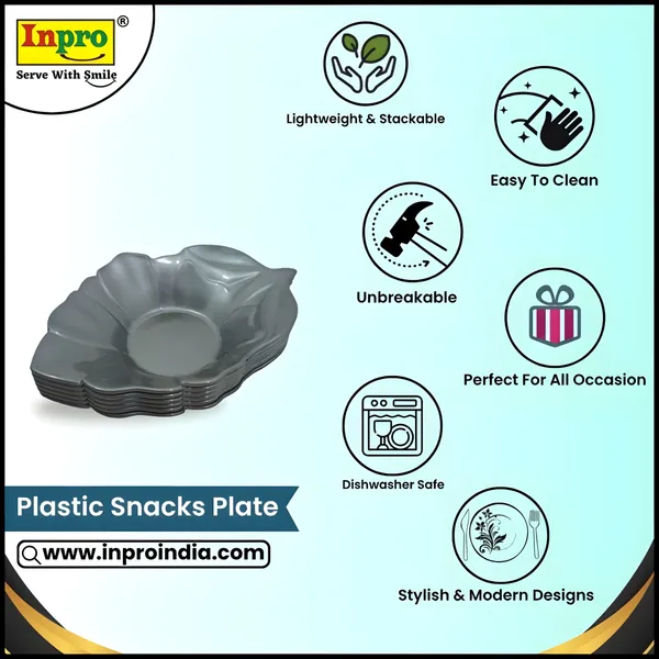 Grey_Stylish_Plastic_Platter_Set_Of_12_-_Perfect_For_Dinner_Parties_And_Entertaining
