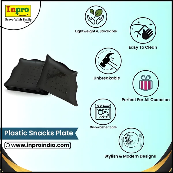 Black_Stylish_Plastic_Small_Snack_Plates_Set_Of_6_-_Perfect_For_Dining,_Serving_&_Kitchen_Utensils