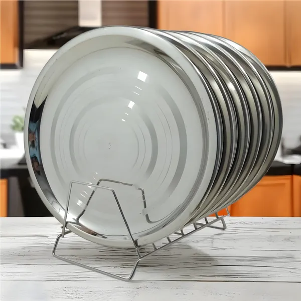 Silver_Reusable_Stainless_Steel_Dinner_Plates_(Set_Of_6)_Sustainable_&_Long-Lasting