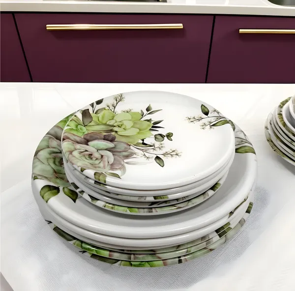 Multicolor_Set_Of_12_(6_Full_&_6_Half)_Melamine_Round_Plates_-_Perfect_For_Kitchen_And_Dining