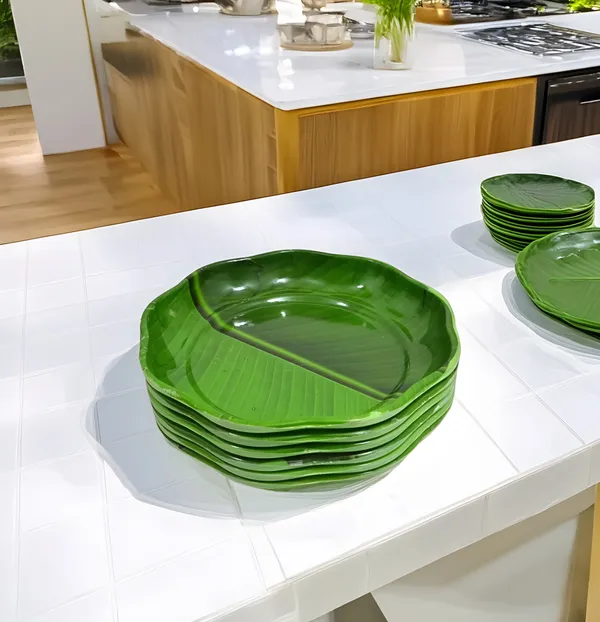 Green_Round_Melamine_Small_Snacks_Plates_Set_Of_6_-_Perfect_For_Dining,_Serving_And_Kitchen_Utensils