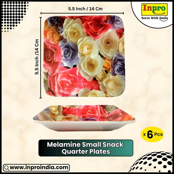Multicolor_Melamine_Small_Square_Plate_Set_Of_6_-_Lightweight,_Long-Lasting_&_Dishwasher_Safe