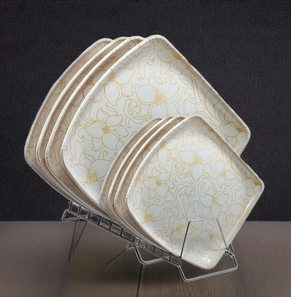 Inpro_Melamine_Square_Dinner_Plate_Set_|4_Full_Plates_&_4_Half_Plates_|_Designer_Dinnerware_Plates,__Perfect_for_Indian_Dining_|_melamine_plate_for_home
