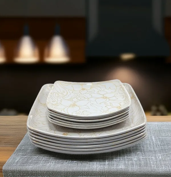 Inpro_Designer_Melamine_Square_Dinner_Plates_6_Full_Plates_&_6_Half_Plates|_Strong_&_Perfect_for_Indian_Dining_|_melamine_plate_for_home_|_Durable,_Scratch-Resistant_&_Stylish_Dinnerware