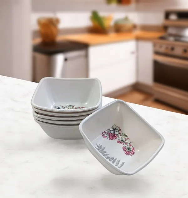 Inpro_Melamine_Square_Vegetable_Bowl_Pack_of_6_Perfect_for_individual_Serving,_Lightweight_Bowl_Set_for_Small_Parties
