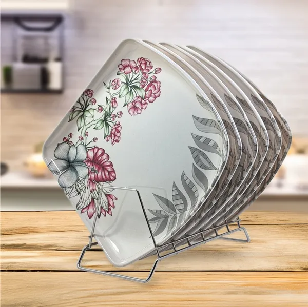 Inpro_Designer_Melamine_Square_�Dinner_Plates_(Pack_of_6)|_Strong_&_Perfect_for_Indian_Dining_|_melamine_plate_for_home_(Size:_10.5_Inch/27cm)